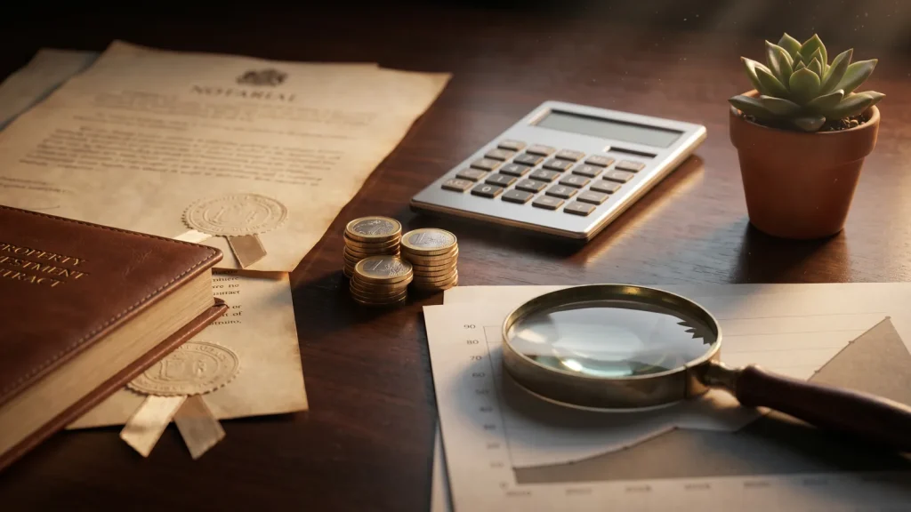 Documents de parts de SCPI, fiscalite et calcul de rendement
