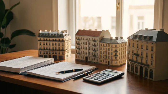 Maquettes immobilieres et documents pour investir en SCPI en 2026