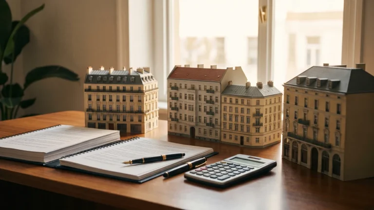 Maquettes immobilieres et documents pour investir en SCPI en 2026